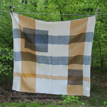 Load image into Gallery viewer, Denim & Gold Patchwork Baby/Lap Blanket