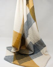 Load image into Gallery viewer, Denim & Gold Patchwork Baby/Lap Blanket