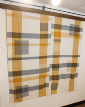 Load image into Gallery viewer, Denim & Gold Patchwork Throw Blanket