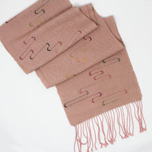 Load image into Gallery viewer, Khaki Rose Squiggle Scarf