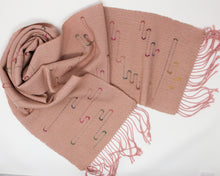 Load image into Gallery viewer, Khaki Rose Squiggle Scarf