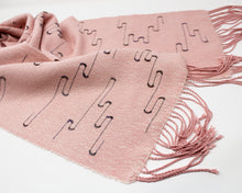 Load image into Gallery viewer, Rosé Bubbles Squiggle Scarf