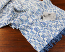 Load image into Gallery viewer, 56" Indigo & Bouclé Table Runner