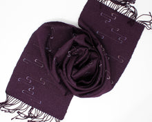 Load image into Gallery viewer, Raisin Squiggle Scarf