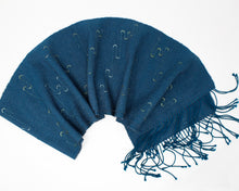 Load image into Gallery viewer, Verdigris Squiggle Scarf