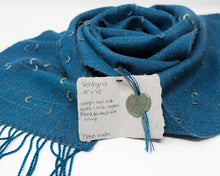 Load image into Gallery viewer, Verdigris Squiggle Scarf