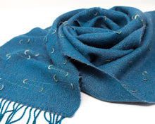 Load image into Gallery viewer, Verdigris Squiggle Scarf