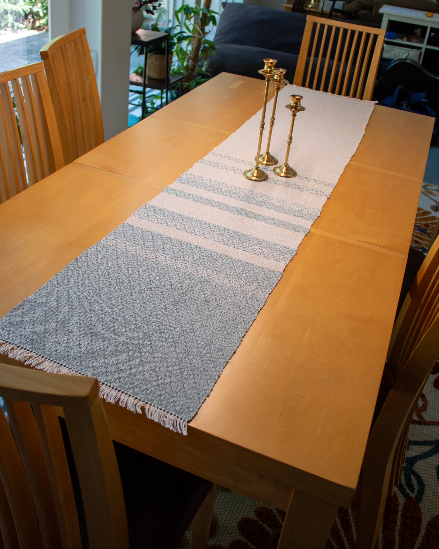 90" & 72" Indigo Circuits Table Runners