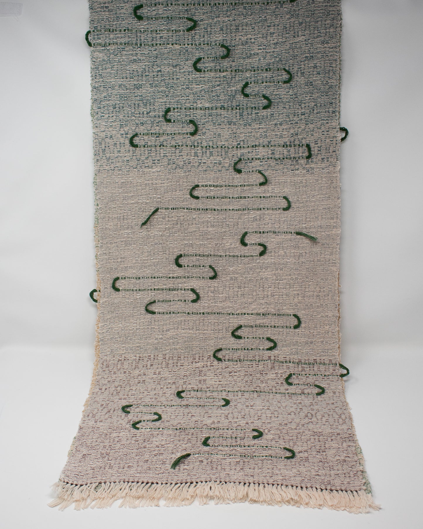 66" Sage Squiggle Table Runner