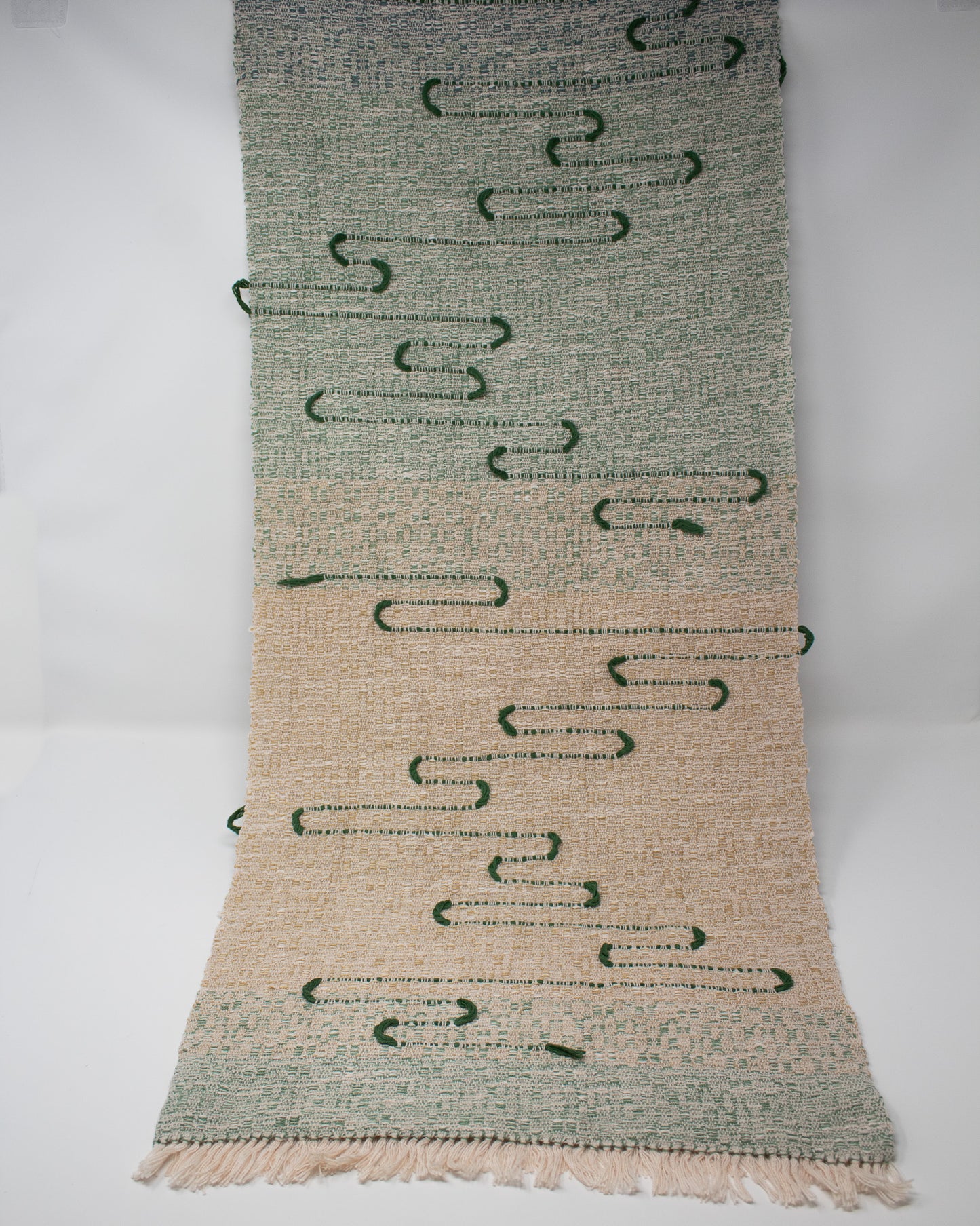 66" Sage Squiggle Table Runner