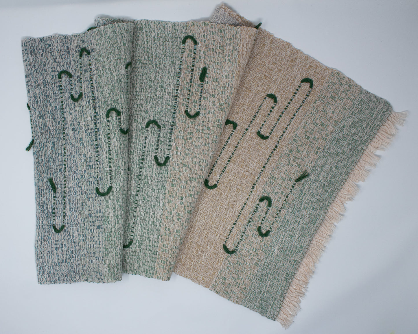 66" Sage Squiggle Table Runner