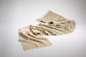 CUSTOM 60" Sage & Cream Cotton-Linen-Hemp Table Runner FOR ANN