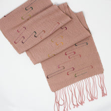 Load image into Gallery viewer, Khaki Rose Squiggle Scarf

