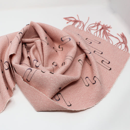 Rosé Bubbles Squiggle Scarf