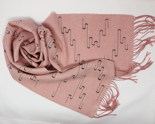 Rosé Bubbles Squiggle Scarf
