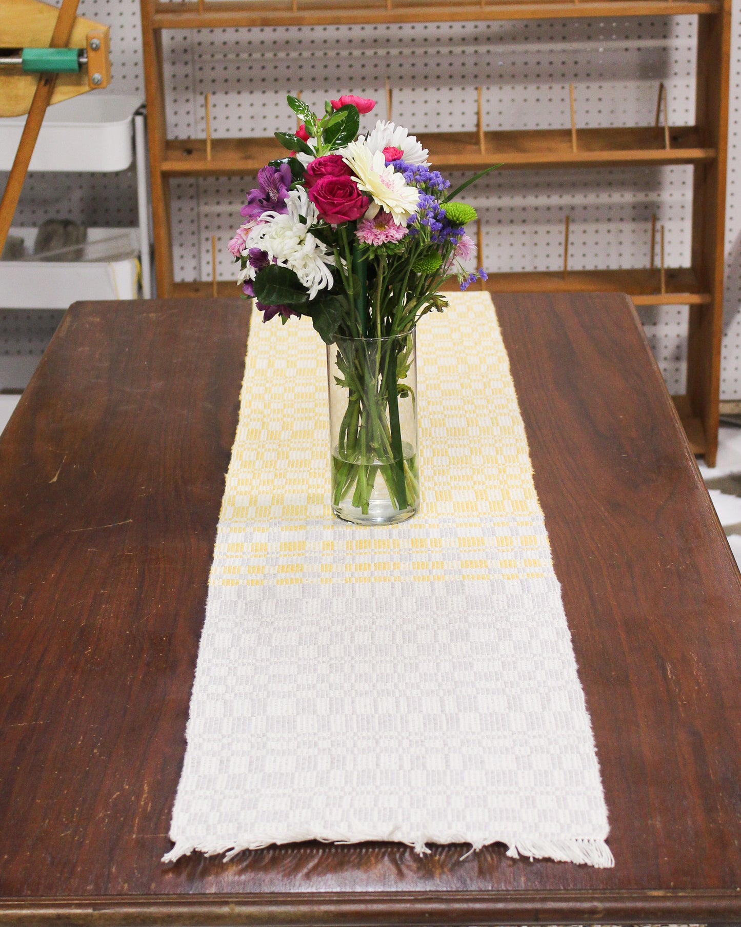 72" Sun & Cloud Cotton-Linen Table Runner