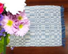 Load image into Gallery viewer, 63&quot; Indigo Cotton-Linen-Hemp Table Runner
