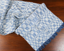 Load image into Gallery viewer, 56&quot; Indigo &amp; Bouclé Table Runner
