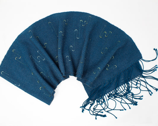 Verdigris Squiggle Scarf