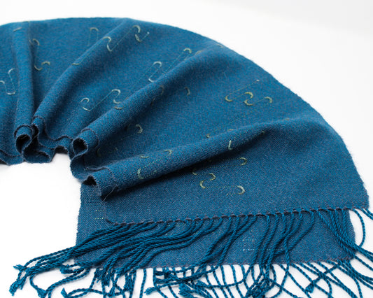 Verdigris Squiggle Scarf