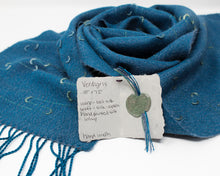 Load image into Gallery viewer, Verdigris Squiggle Scarf
