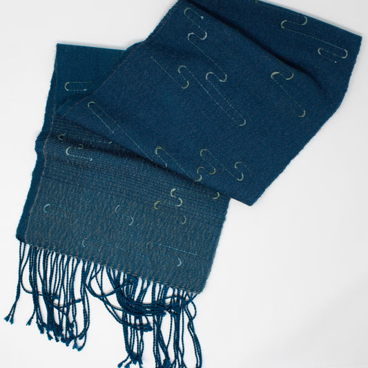 Verdigris Fade Squiggle Scarf