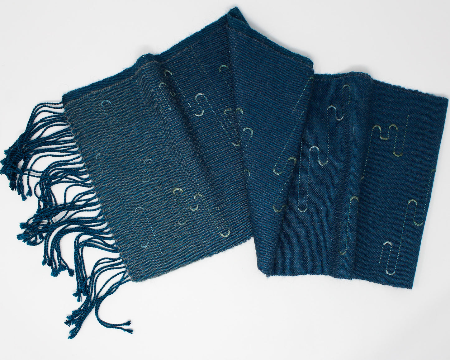 Verdigris Fade Squiggle Scarf