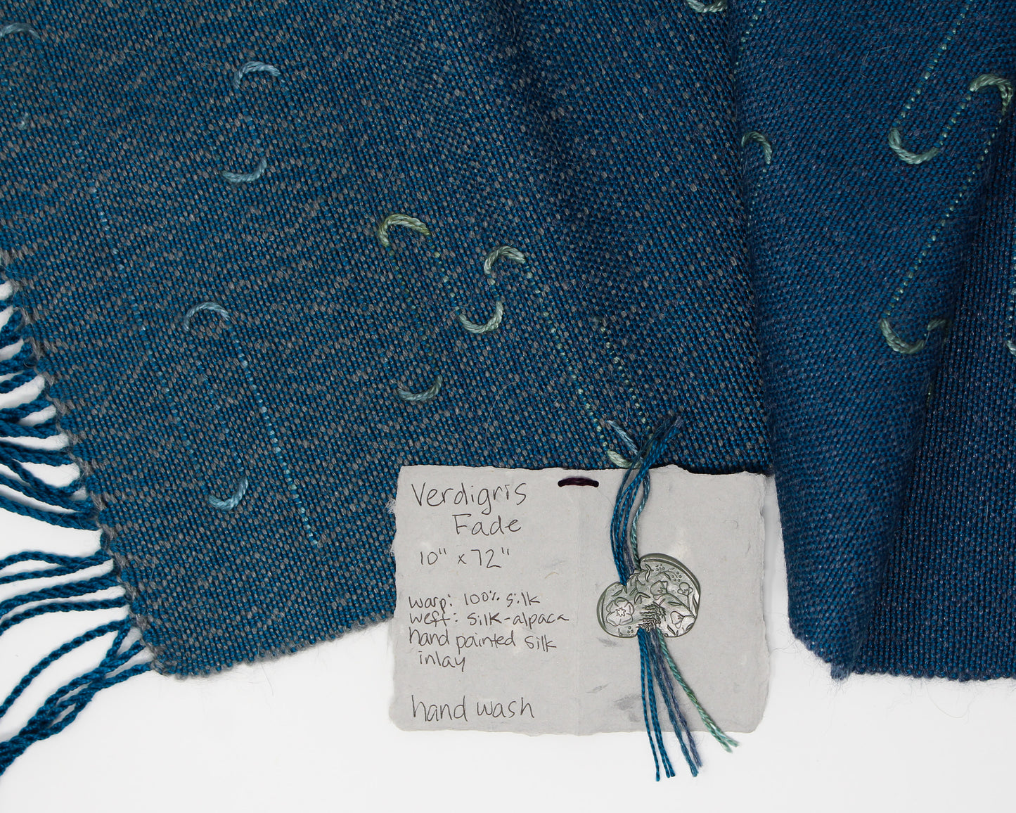 Verdigris Fade Squiggle Scarf