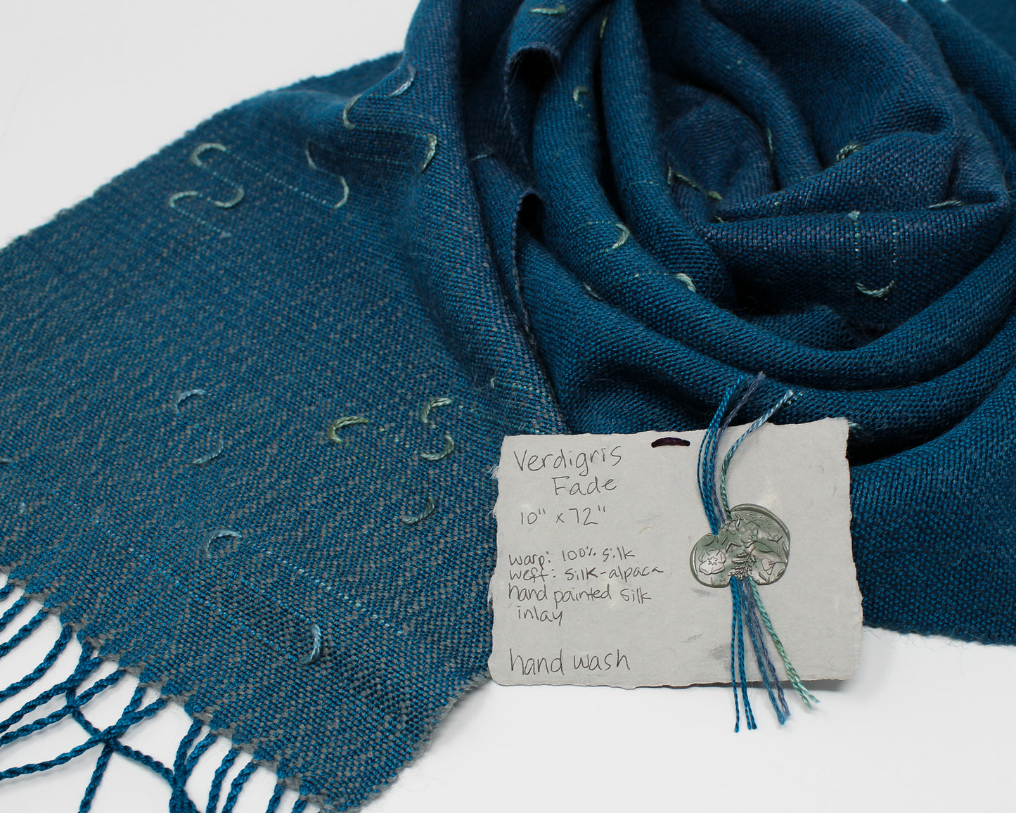 Verdigris Fade Squiggle Scarf